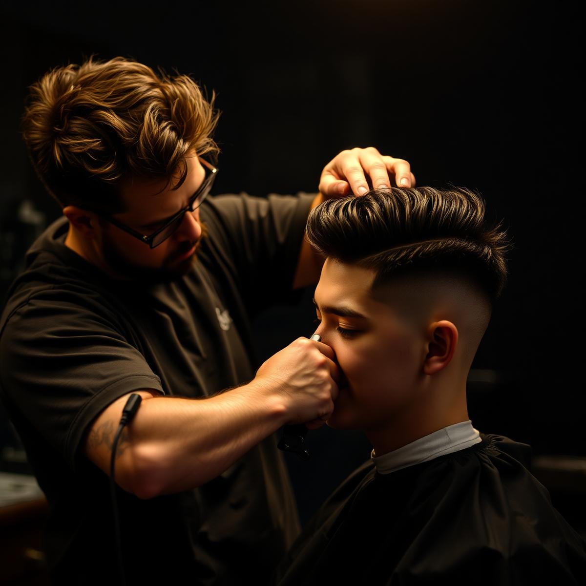 Degradado fade realizado en Barbería Morchi